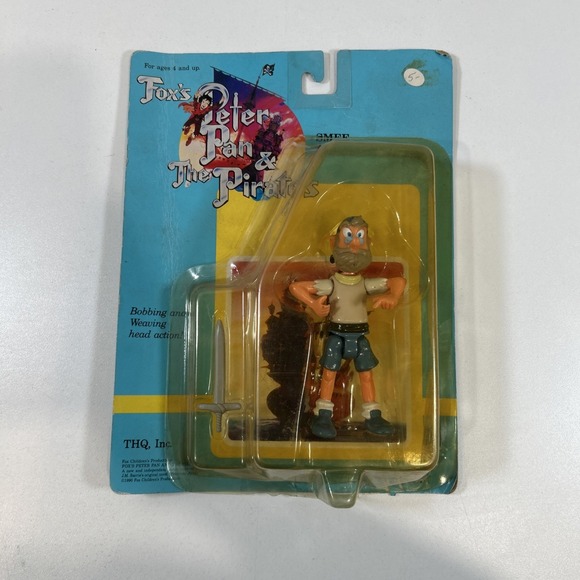 MacFarland Toys Other - Fox's Peter Pan & the Pirates Smee Action Figure – Bobbing Head – Vintage